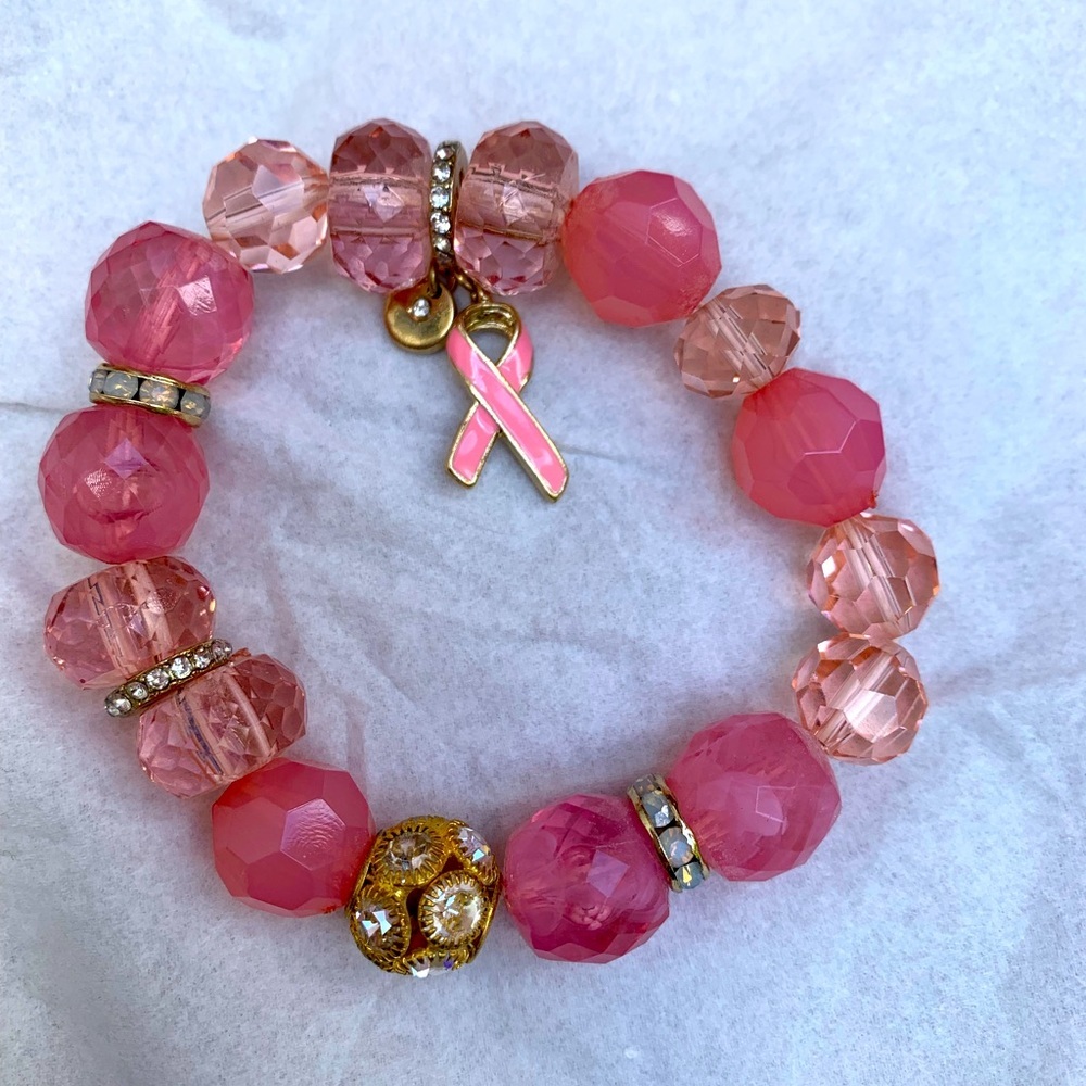 Pink Ribbon Stretch Bracelet